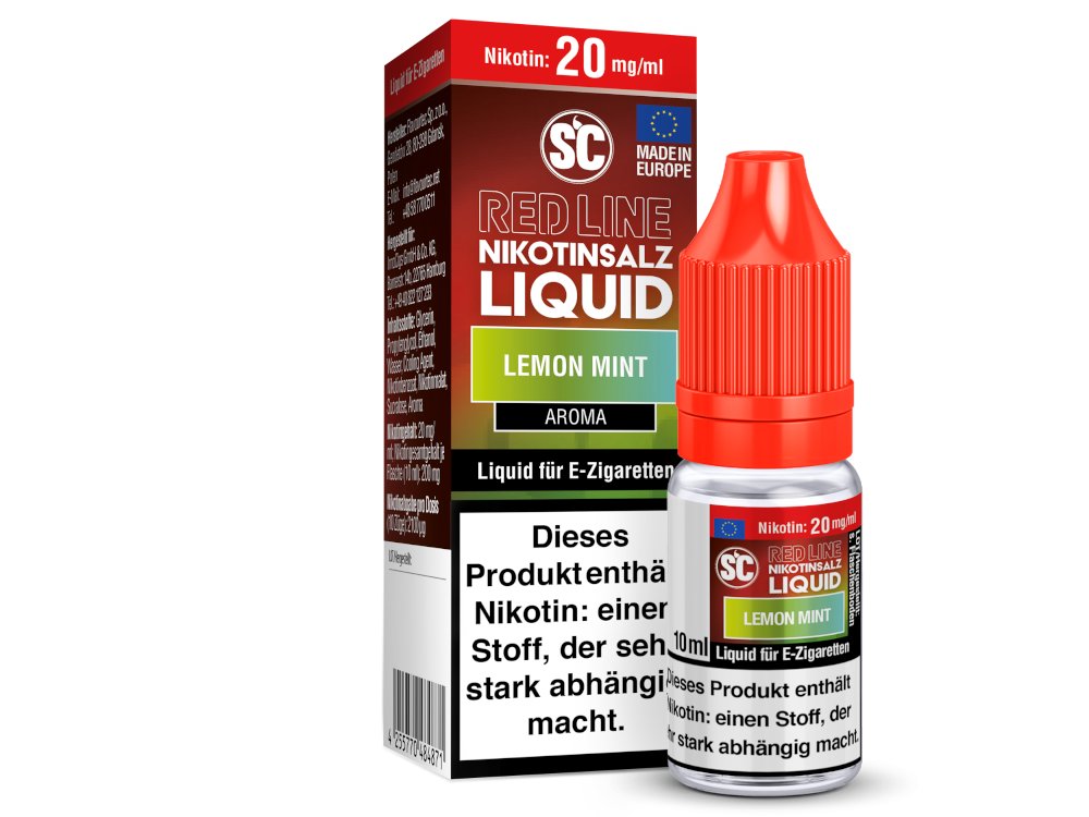 SC - Red Line - Lemon Mint - Nikotinsalz Liquid