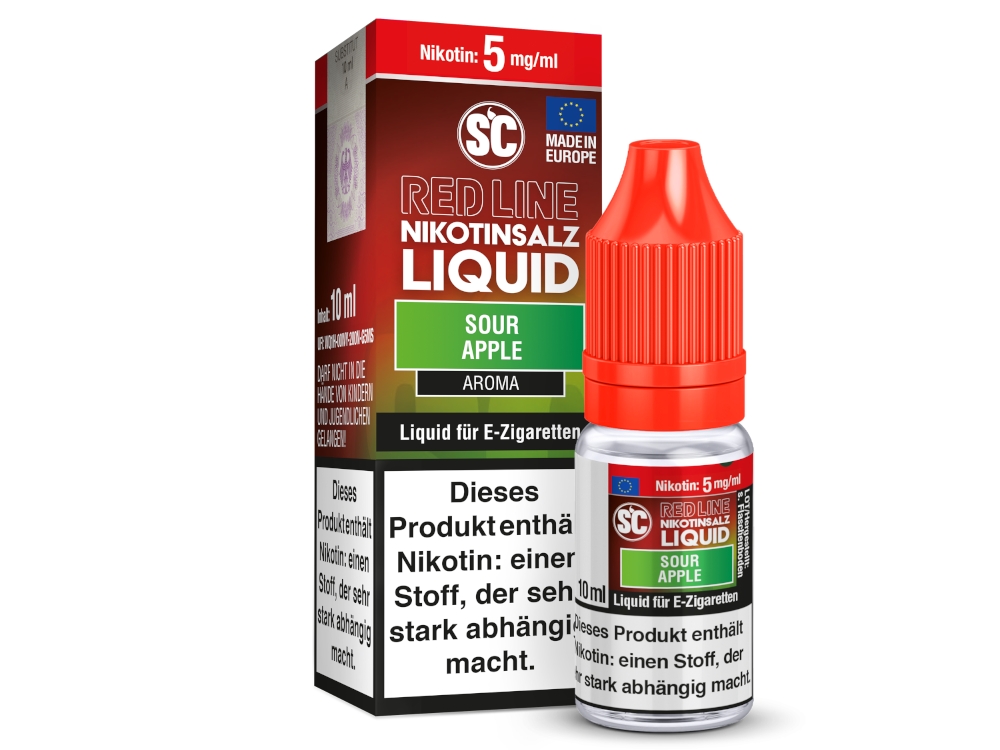 SC - Red Line - Sour Apple - Nikotinsalz Liquid