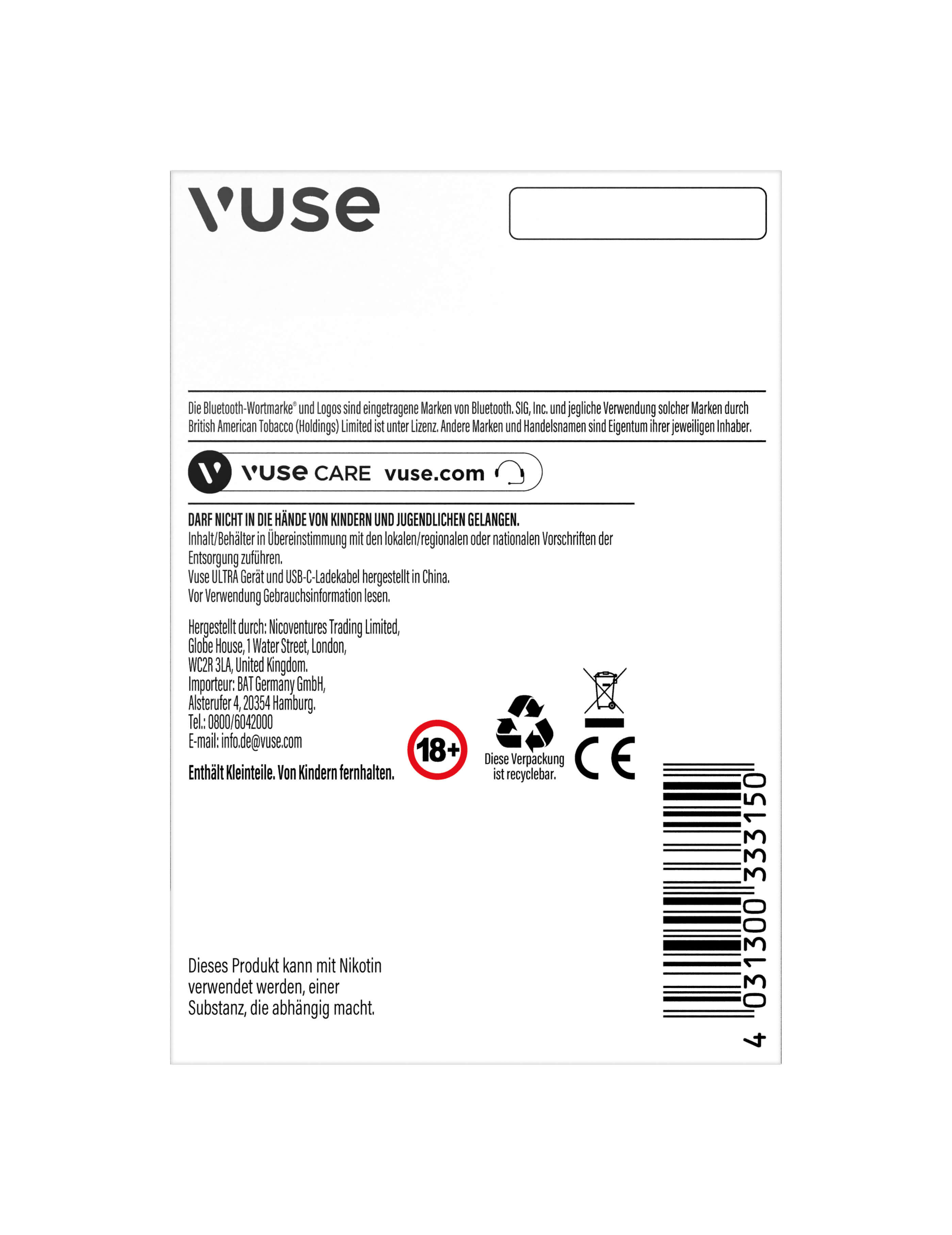 Vuse Ultra Device - Black Carcoal
